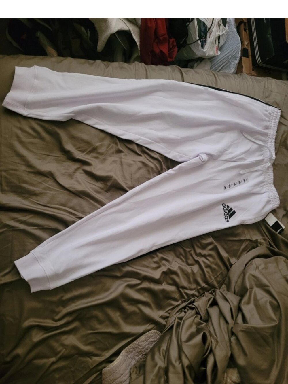Brand-New With Tags Men's Adidas Track Tops Pants White/Black Size 2XL